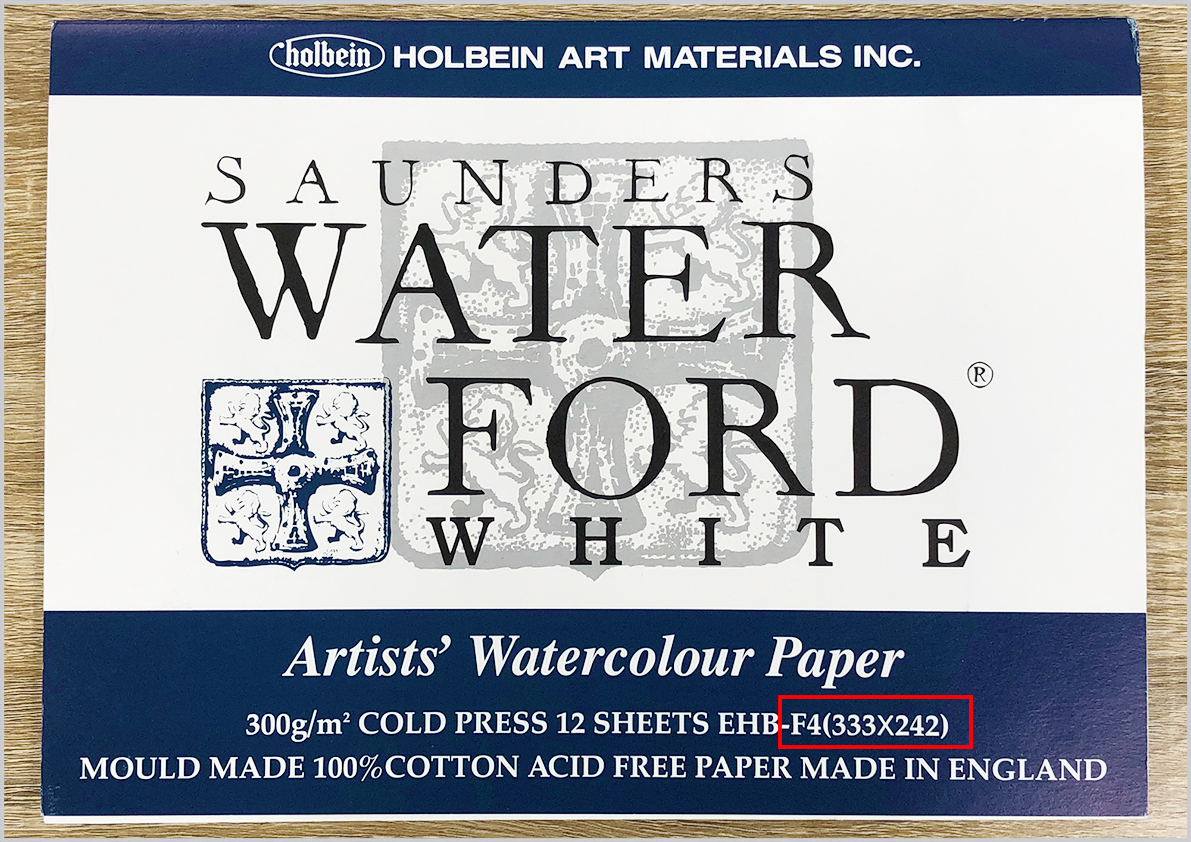 ホルベインのウォーターフォード水彩紙Ｆ4サイズ
